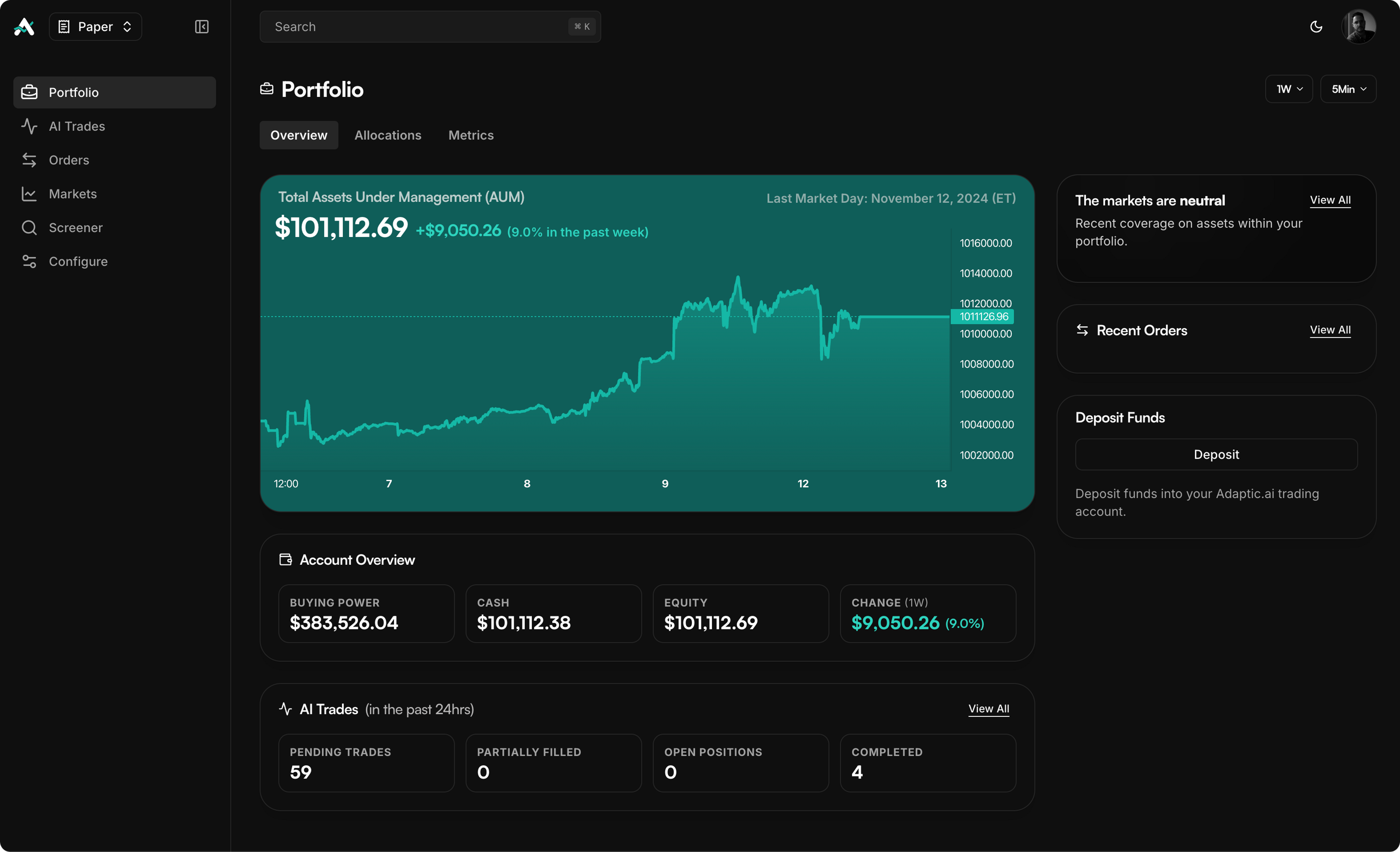 Adaptic.ai landing page preview